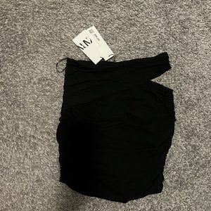 Zara cut out draped skirt
